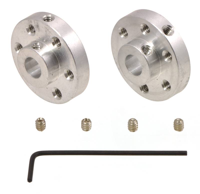 Pololu Universal Aluminum Mounting Hub for 6mm Shaft, M3 Holes (2-Pack)