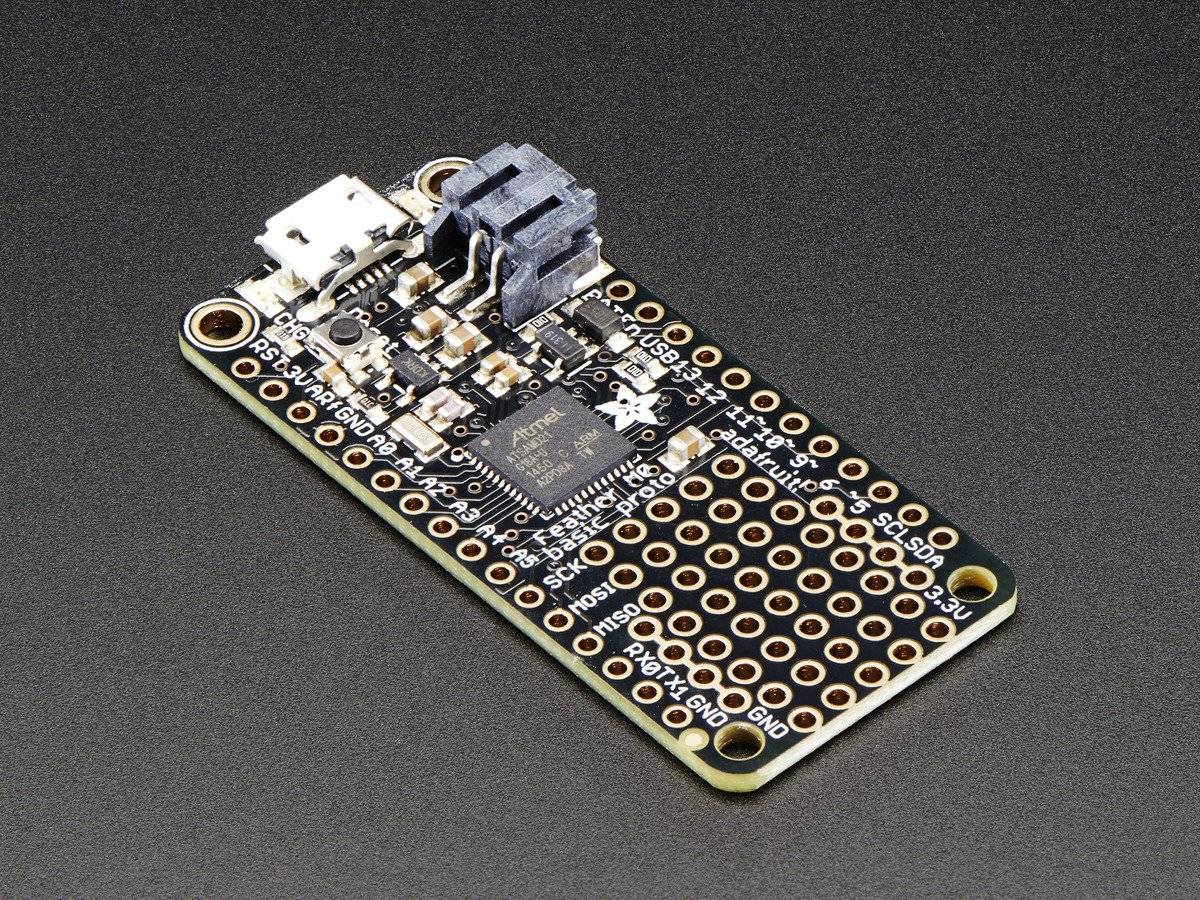 Adafruit Feather M0 Basic Proto - ATSAMD21 Cortex M0, 48 MHz @3.3V 2772