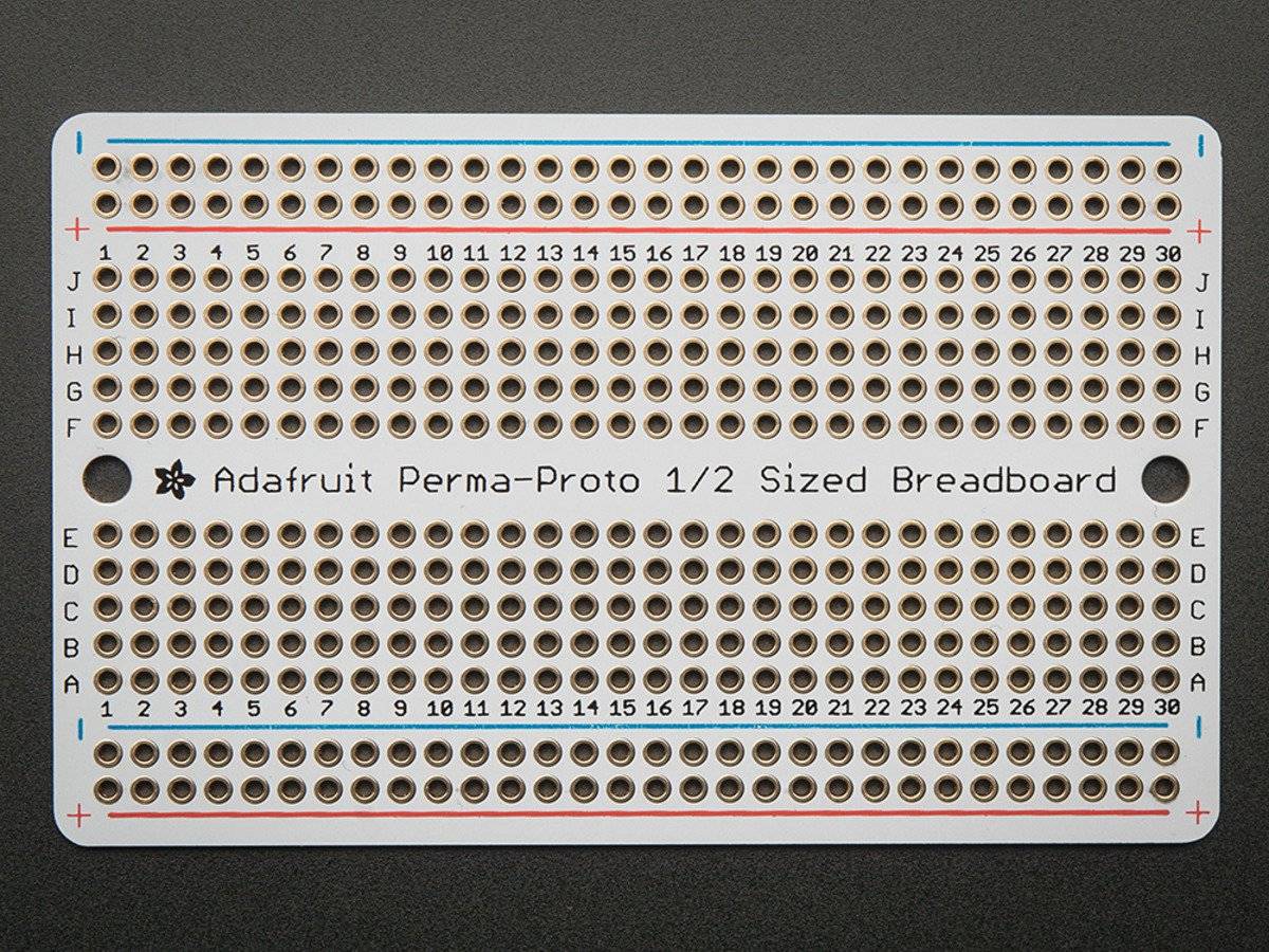 Adafruit Perma-Proto Half-sized Breadboard PCB - Single 1609
