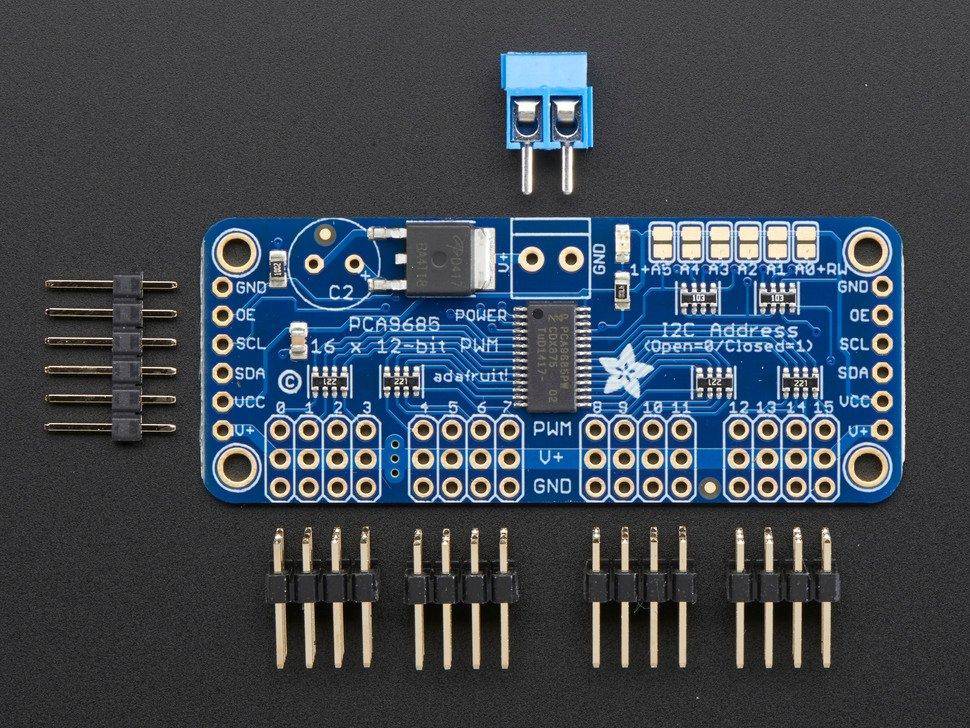 Adafruit 16-Kanal 12-bit PWM/Servo Treiber, PCA9685, I2C interface