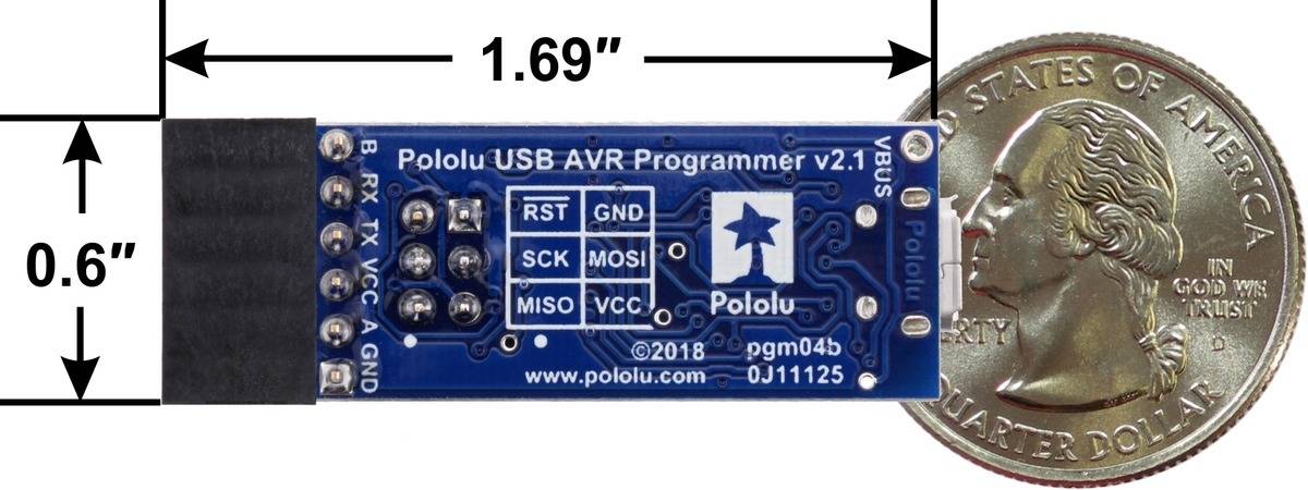 Pololu USB AVR Programmer v2.1 Emulating STK500 TTL Serial Port MicroUSB 3172