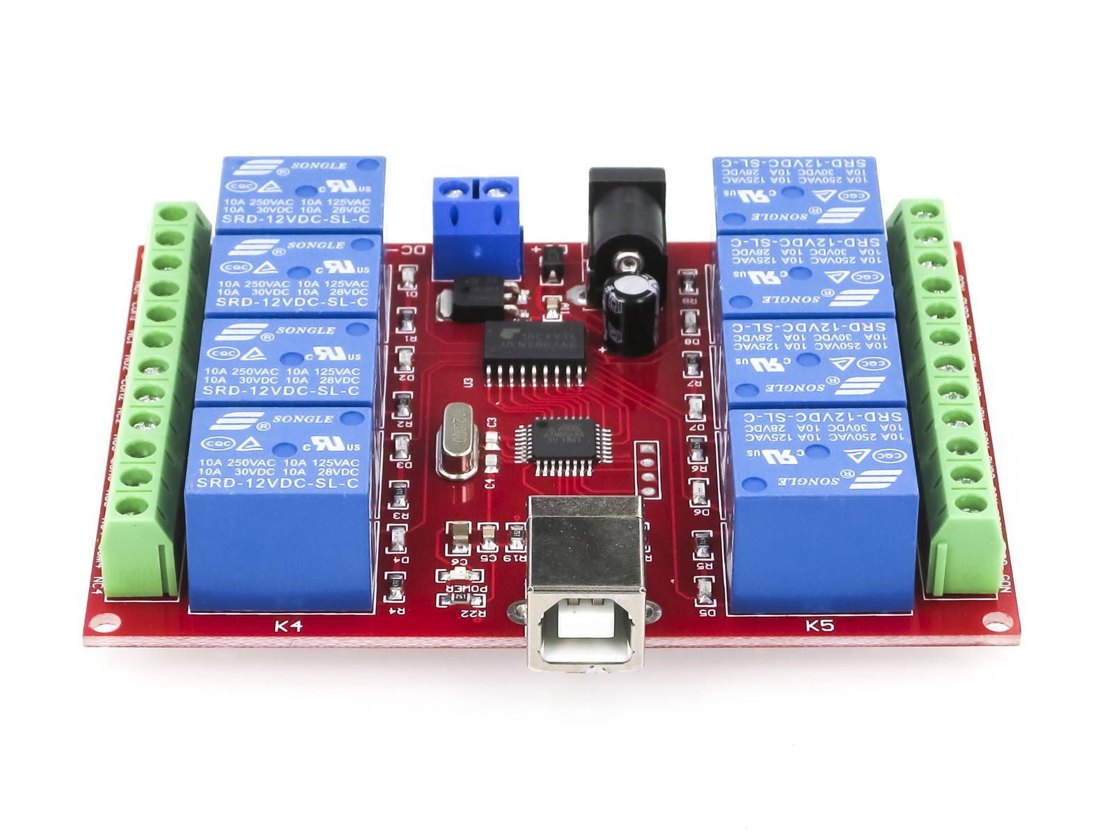 12V/220V 8 Channel Relay Shield Control Interface 8 Kanal USB Relais Module