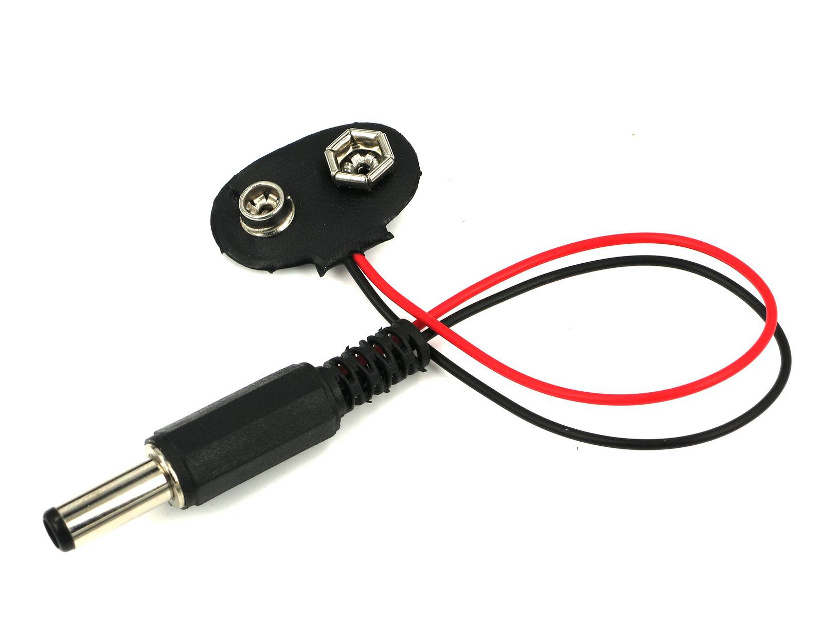9V Batterieclip mit DC 5,5 x 2,1mm Stecker