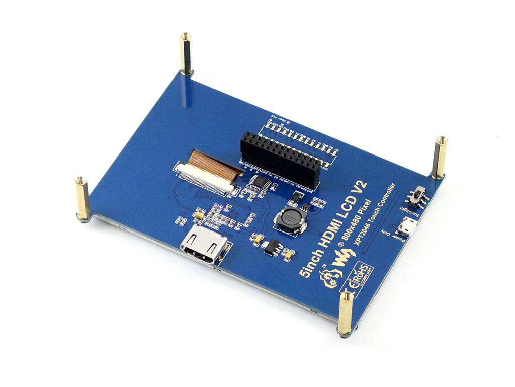 Waveshare 5 inch Raspberry Pi Display 800x480 resistive Touch Screen LCD HDMI in