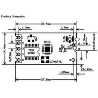 HC-12 433MHz Wireless Serial Remote Modul SI4438 mit Antenna 1000m HC-12 433MHz Wireless Serial Remote Modul SI4438 mit Antenna 1000m