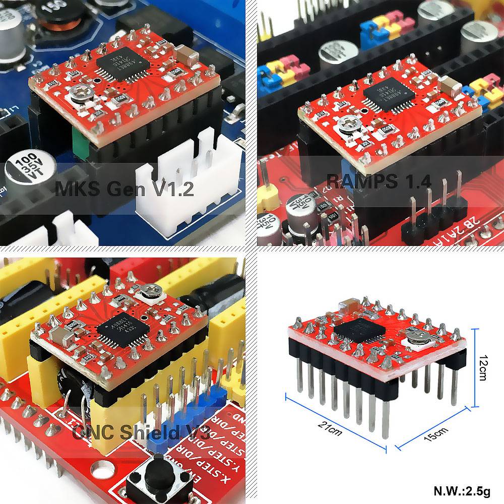 A4988 StepStick Compatible Stepper Motor Driver für 3D Printer