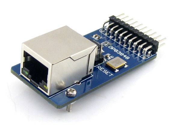Waveshare DP83848 Ethernet Board accessory board features RJ45 connector