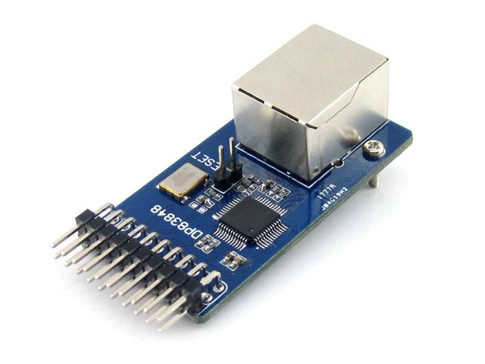 Waveshare DP83848 Ethernet Board accessory board features RJ45 connector