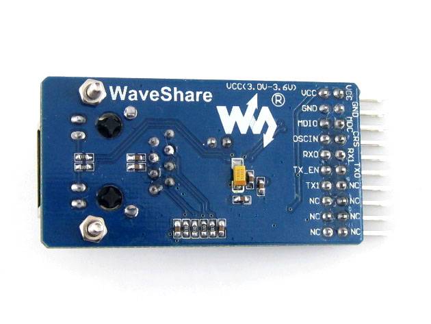 Waveshare DP83848 Ethernet Board accessory board features RJ45 connector
