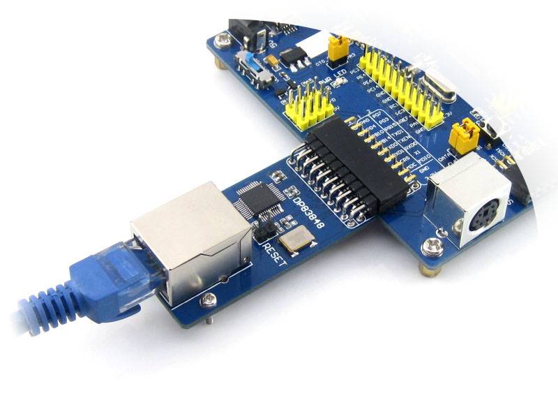 Waveshare DP83848 Ethernet Board accessory board features RJ45 connector