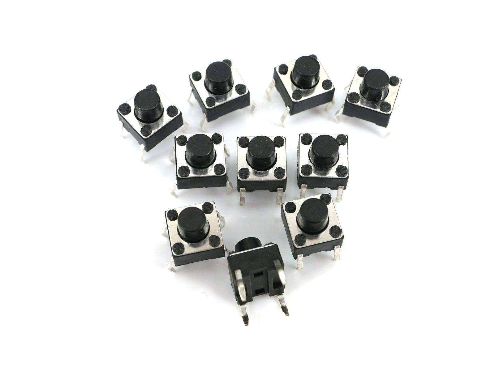 10 Stk. 6x6x6mm DIP-4 mini Drucktaster Eingabetaster AC 250V DC 12V 50mA