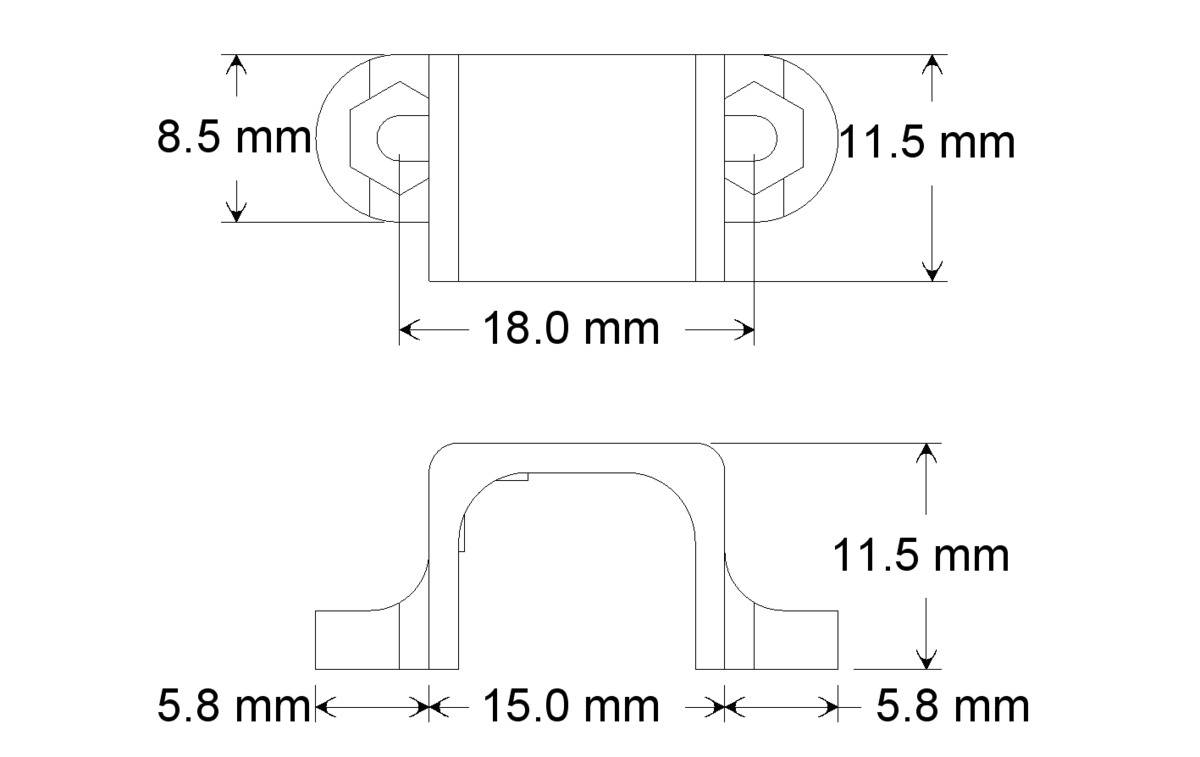 Pololu Micro Metal Gearmotor Bracket Pair Black for Mounting 989