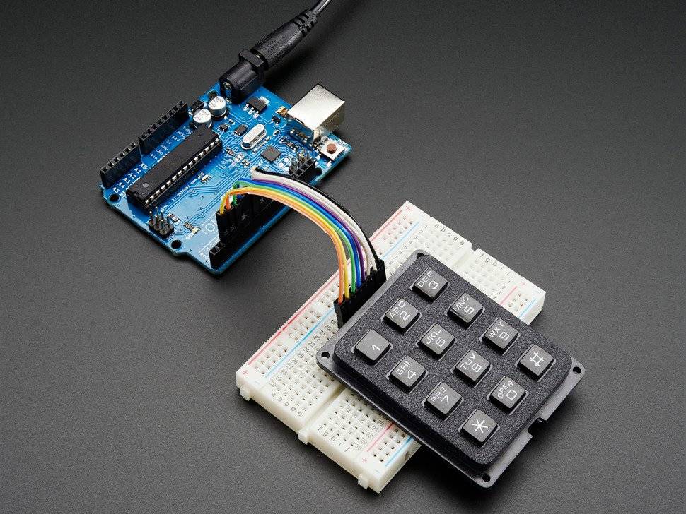Adafruit 3x4 Phone-Style Matrix Keypad with 12 Buttons 1824