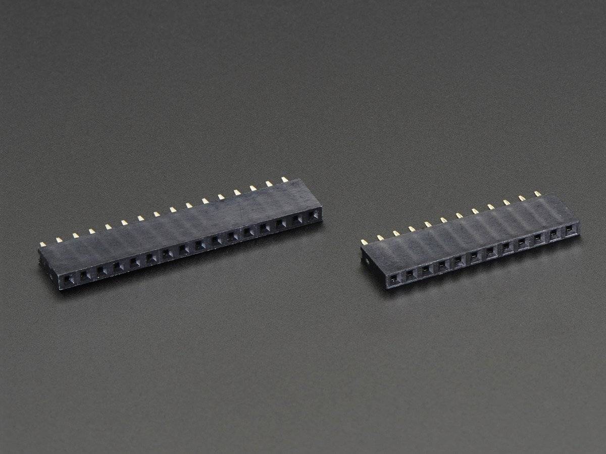 Adafruit Feather Header Kit - 12-pin and 16-pin Female Header Set 2886