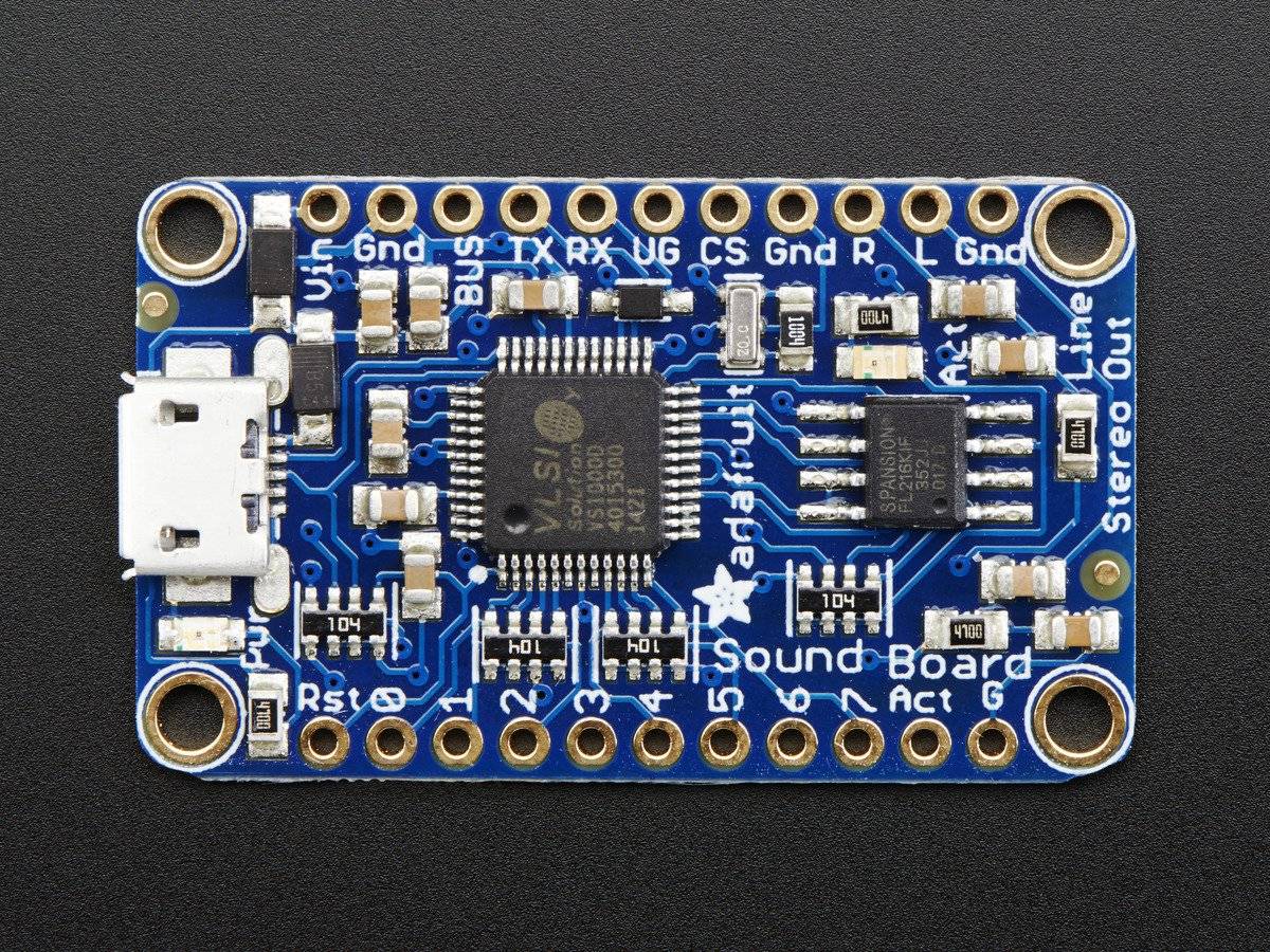 Adafruit Audio FX Mini Sound Board - WAV OGG Trigger - 2MB Flash