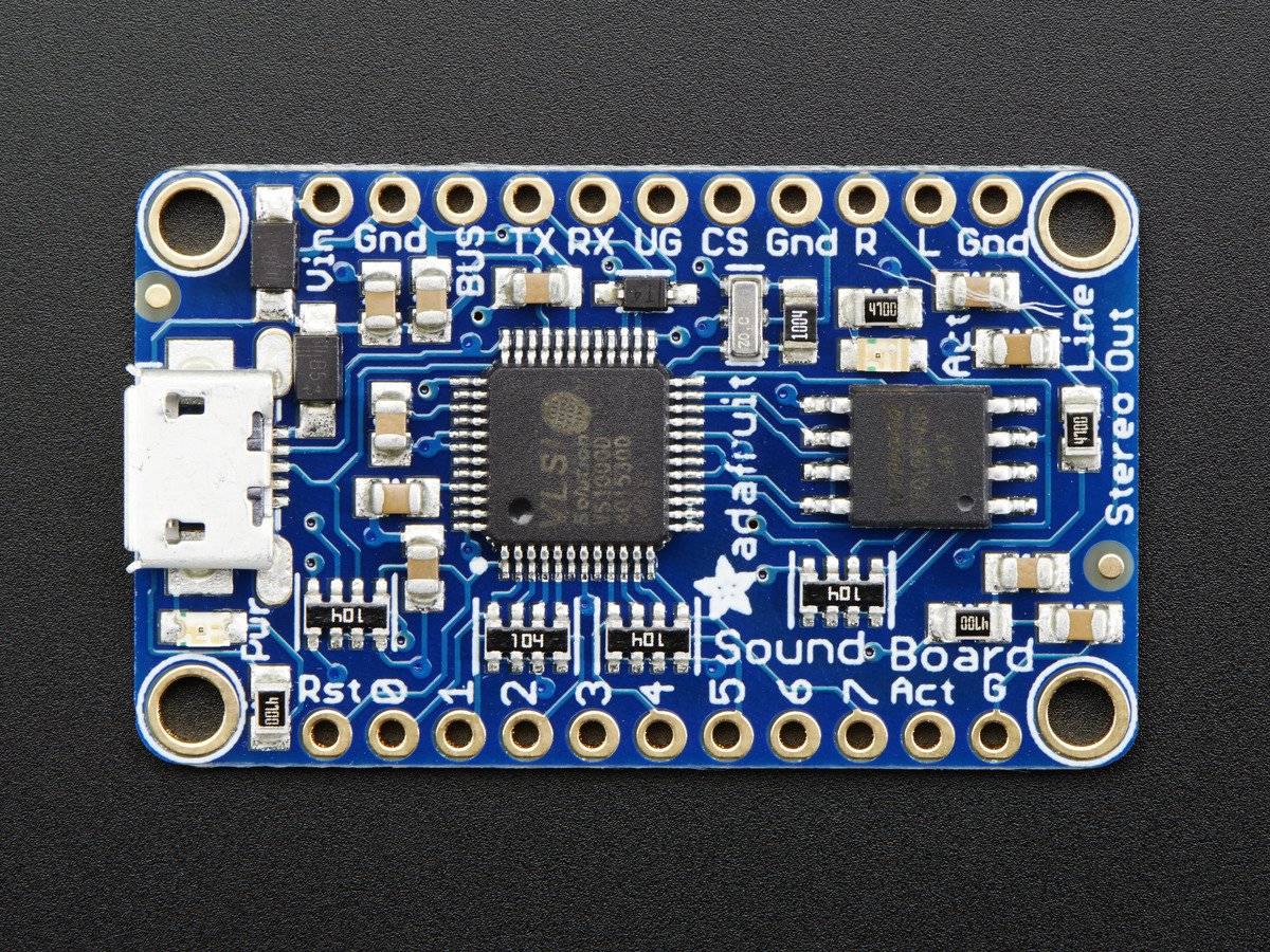 Adafruit Audio FX Mini Sound Board - WAV OGG Trigger 16MB Flash 2341