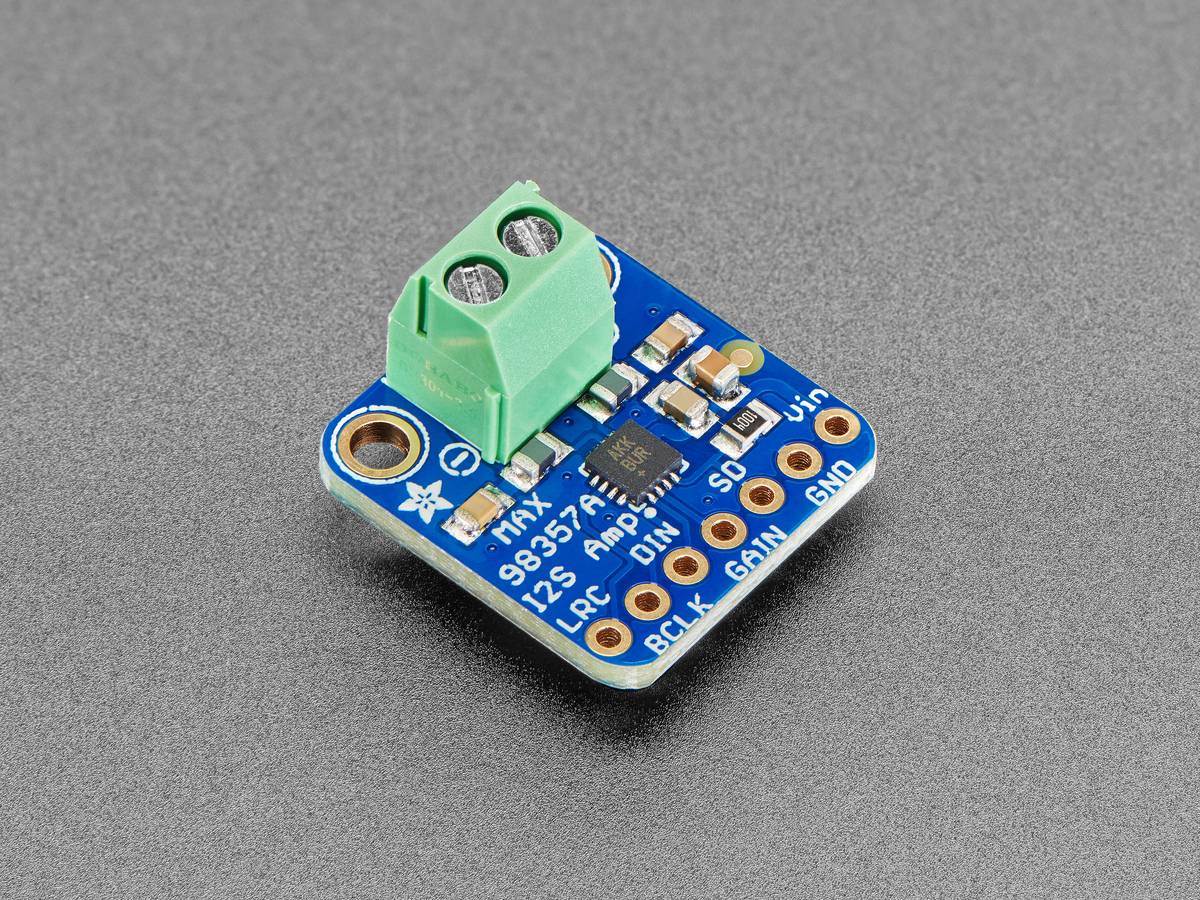 Adafruit I2S 3W Class D Amplifier Breakout - MAX98357A, I2S DAC 8kHz to 96kHz 3006