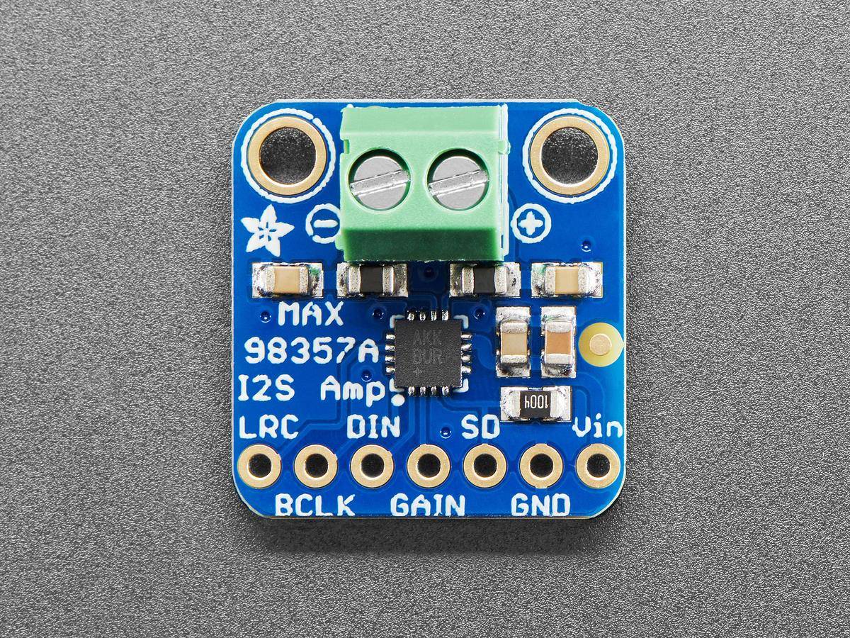 Adafruit I2S 3W Class D Amplifier Breakout - MAX98357A, I2S DAC 8kHz to 96kHz 3006