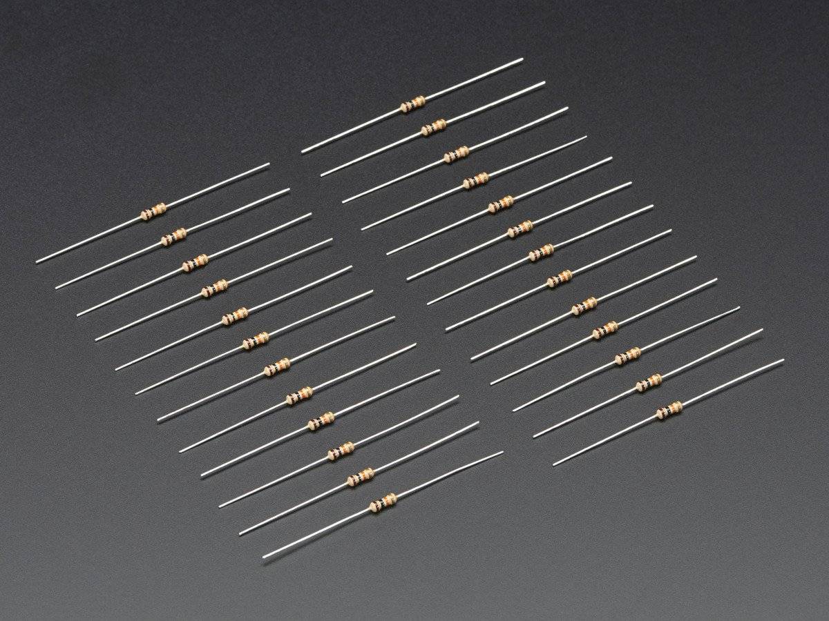 Adafruit 25x Through-Hole Resistors 10K ohm 5% 1/4W