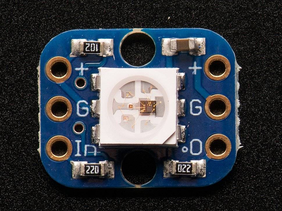 Adafruit Breadboard-friendly RGB Smart NeoPixel Pack of 4