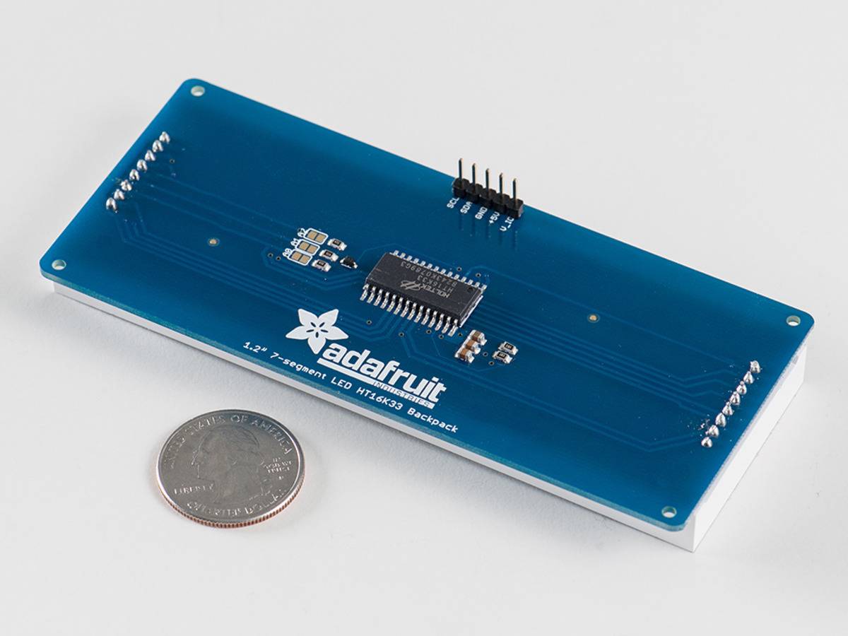 Adafruit 1.2inch 4-Digit 7-Segment Display with I2C Backpack Yellow for Arduino