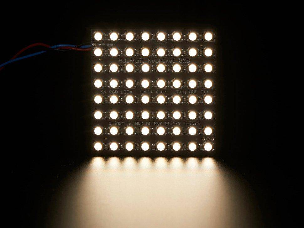 Adafruit NeoPixel NeoMatrix - 64 RGBW - Natürliches Weiß