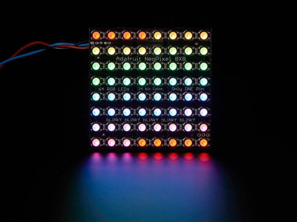 Adafruit NeoPixel NeoMatrix - 64 RGBW - Natürliches Weiß