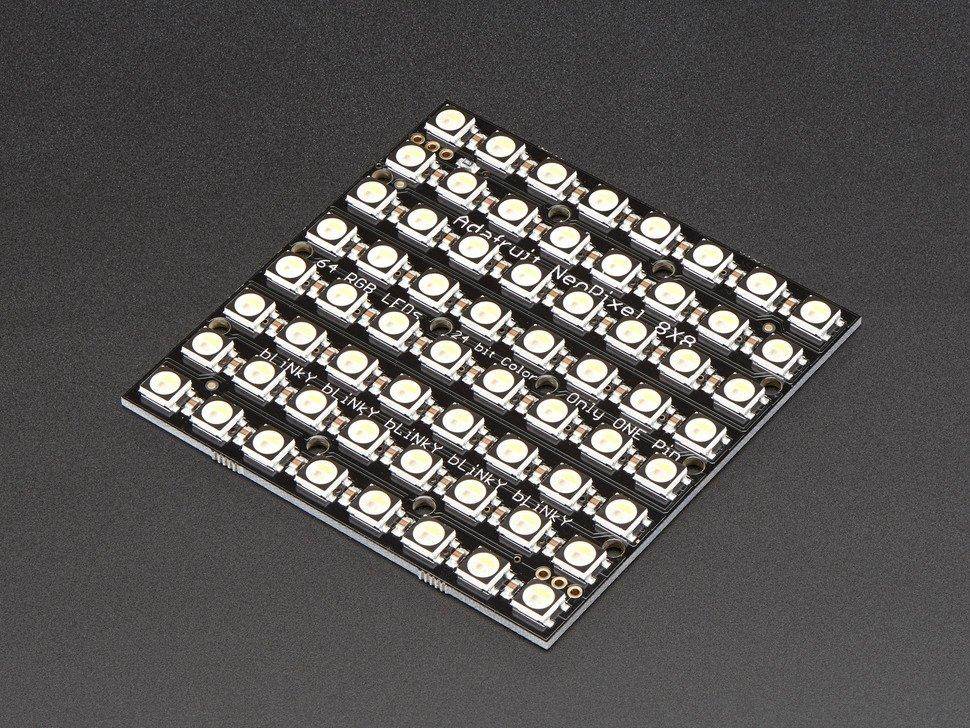 Adafruit NeoPixel NeoMatrix - 64 RGBW - Natürliches Weiß