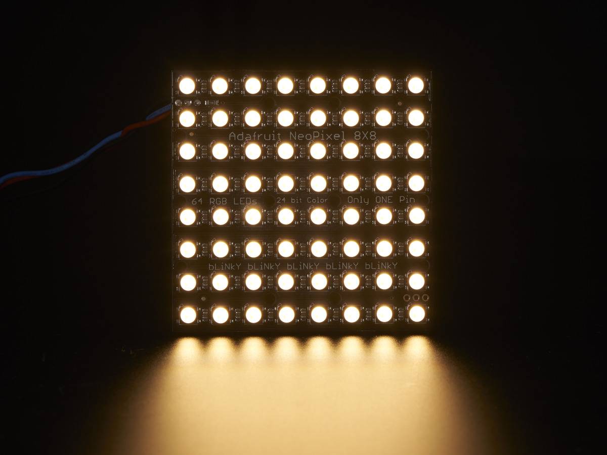Adafruit NeoPixel NeoMatrix - 64 RGBW - Warm White
