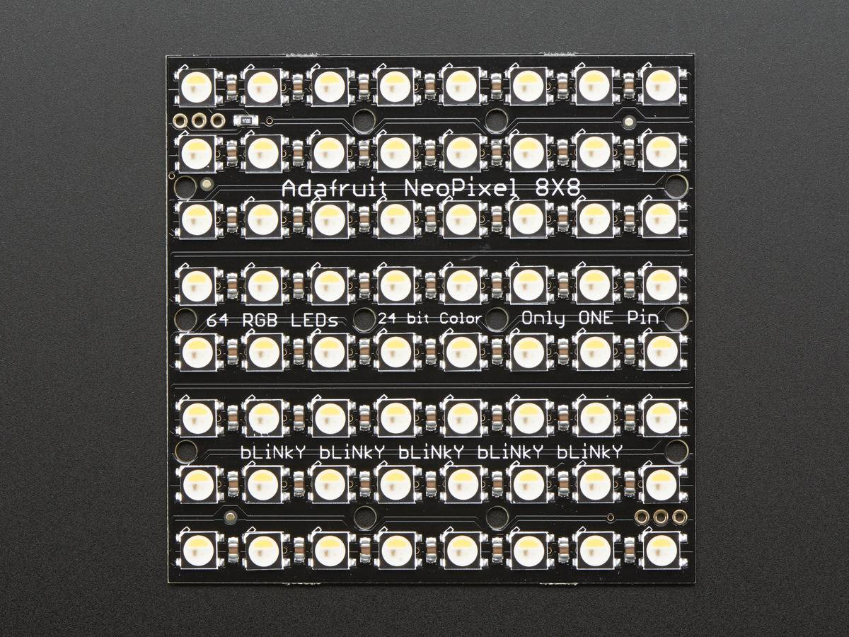 Adafruit NeoPixel NeoMatrix - 64 RGBW - Warm White