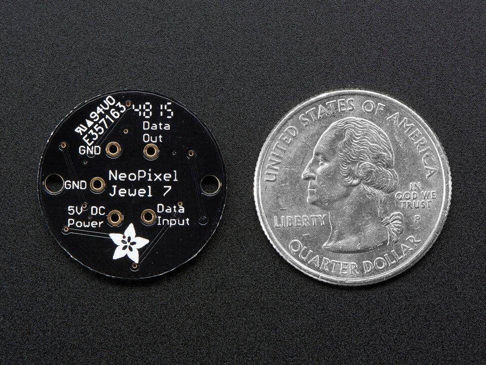 Adafruit NeoPixel Jewel - 7 x 5050 RGBW LED mit integrierten Treibern, natürliches Weiß