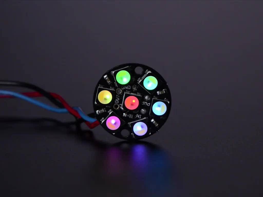 Adafruit NeoPixel Jewel - 7 x 5050 RGBW LED, mit integrierten Treibern, Kaltweiß