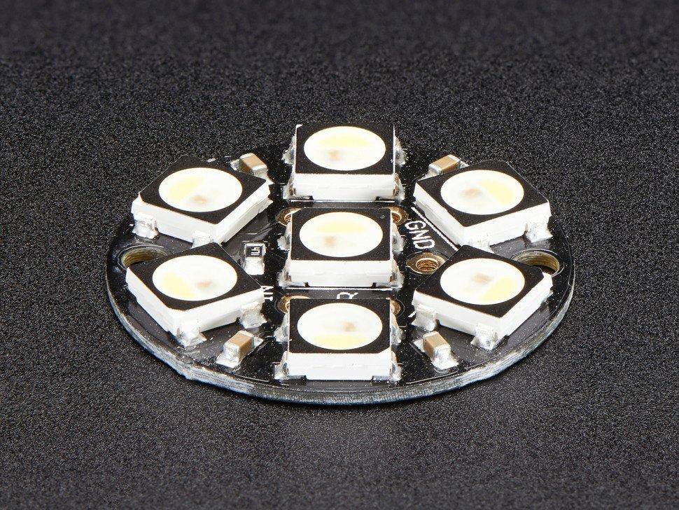 Adafruit NeoPixel Jewel - 7 x 5050 RGBW LED, mit integrierten Treibern, Kaltweiß