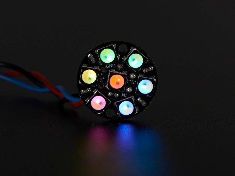 Adafruit NeoPixel Jewel - 7 x 5050 RGBW LED, mit integrierten Treibern, Kaltweiß