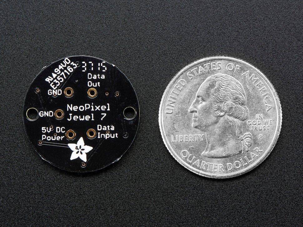 Adafruit NeoPixel Jewel - 7 x 5050 RGBW LED, mit integrierten Treibern, Kaltweiß