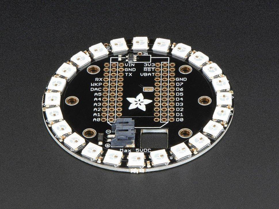 Adafruit Particle/Spark NeoPixel Ring Kit - 24 NeoPixels