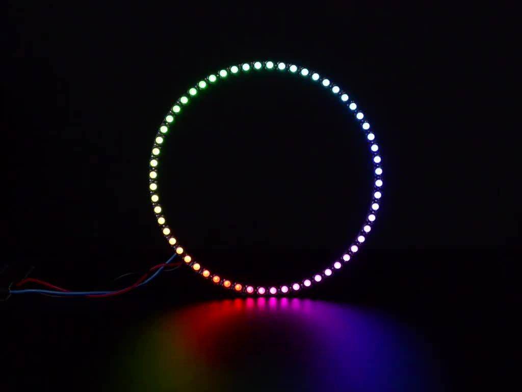 Adafruit NeoPixel 1/4 60 Ring - 5050 RGBW LED mit integrierten Treibern, Warmweiß