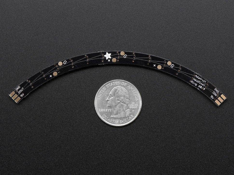Adafruit NeoPixel 1/4 60 Ring - 5050 RGBW LED mit integrierten Treibern, Warmweiß