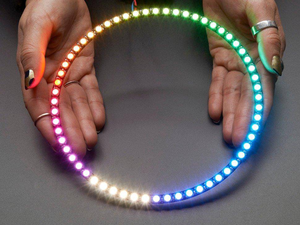Adafruit NeoPixel 1/4 60 Ring - 5050 RGBW LED mit integrierten Treibern, natürliches Weiß