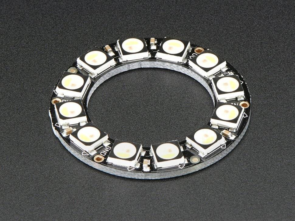 Adafruit NeoPixel Ring 12x 5050 RGBW LEDs Natural White with Integrated Drivers 4500K