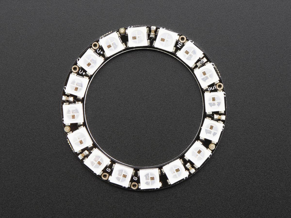 Adafruit NeoPixel Ring - 16 x 5050 RGB LED with Integrated Drivers