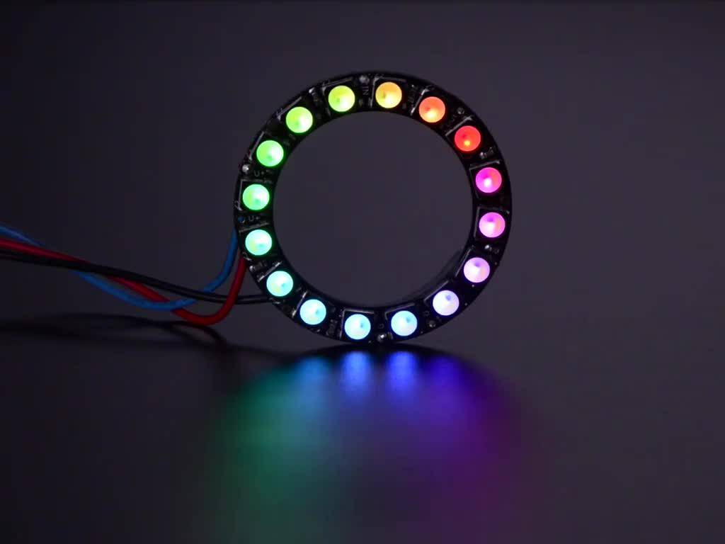 Adafruit NeoPixel Ring - 16 x 5050 RGBW LEDs mit integrierten Treibern, Kaltweiß