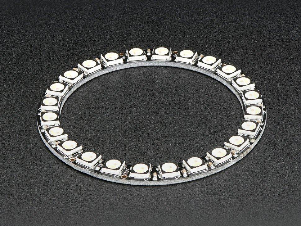 Adafruit NeoPixel Ring - 24 x 5050 RGBW LEDs mit integrierten Treibern, Warmweiß