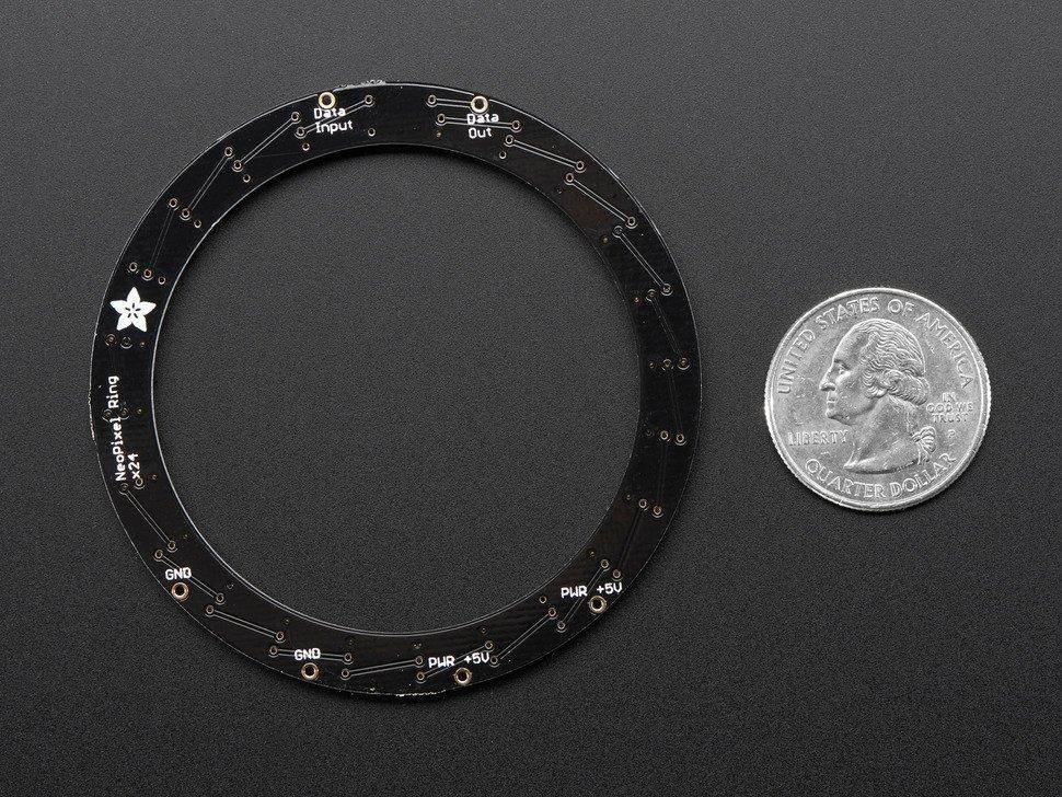 Adafruit NeoPixel Ring - 24 x 5050 RGBW LEDs mit integrierten Treibern, natürliches Weiß