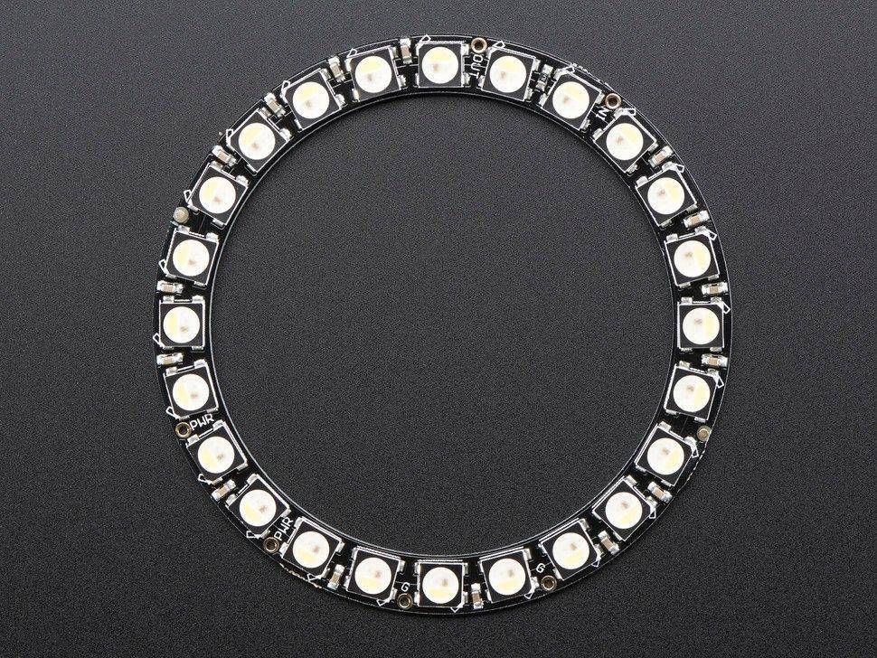 Adafruit NeoPixel Ring - 24 x 5050 RGBW LEDs mit integrierten Treibern, natürliches Weiß