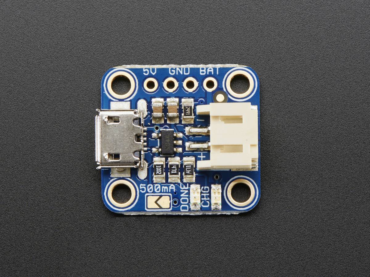 Adafruit Micro Lipo with MicroUSB Jack - USB LiIon/LiPoly Charger - v1
