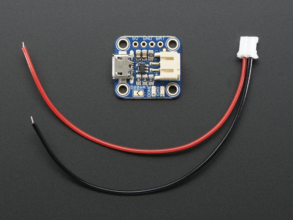Adafruit Micro Lipo with MicroUSB Jack - USB LiIon/LiPoly Charger - v1