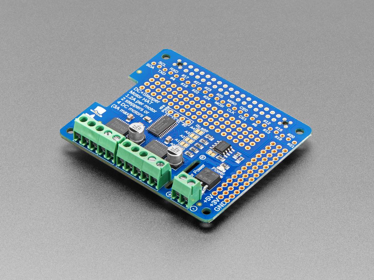 Adafruit DC & Stepper Motor HAT for Raspberry Pi - Mini Kit 2348