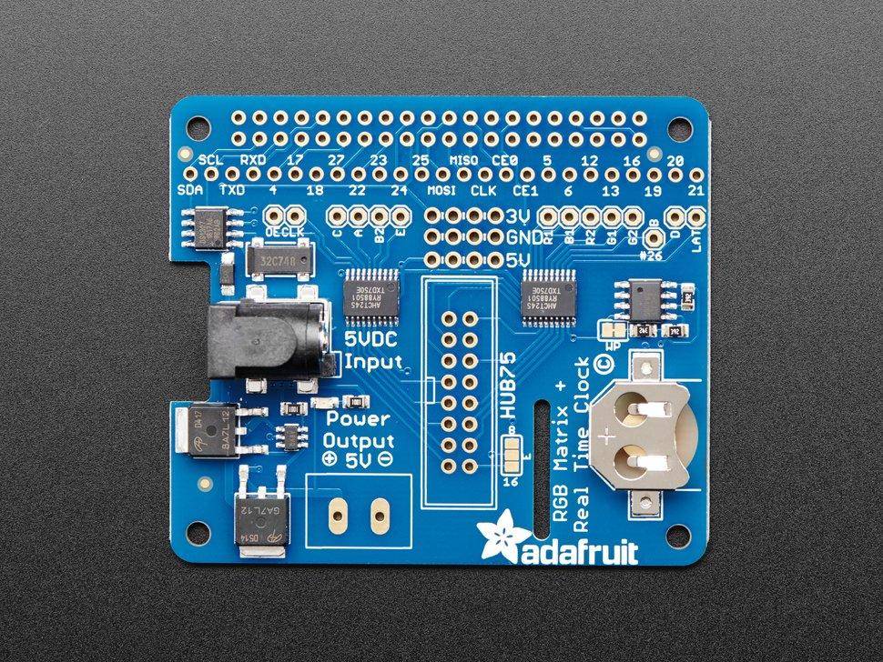 Adafruit RGB Matrix HAT + RTC für Raspberry Pi - Mini Kit