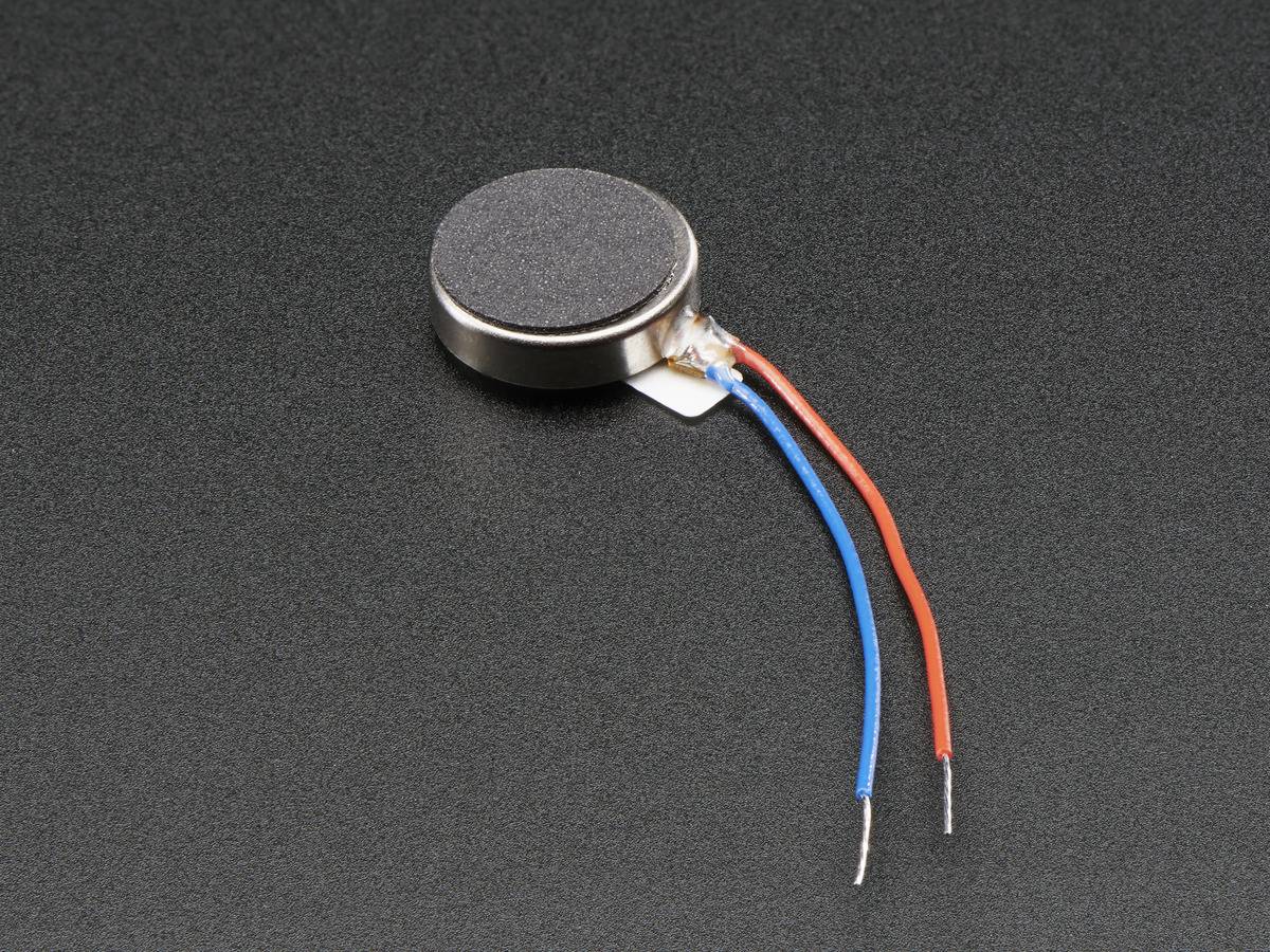 Adafruit Mini Vibrating Motor Disc Buzzing Motor 10mm Diameter 1201